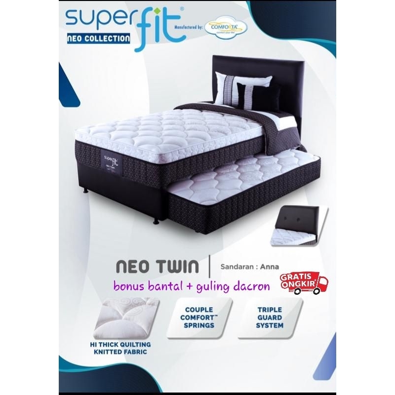 kasur anak springbed bed 2 in 1 / bed sorong Comforta-superfit, tipe Neo twin 120x200, 100x200