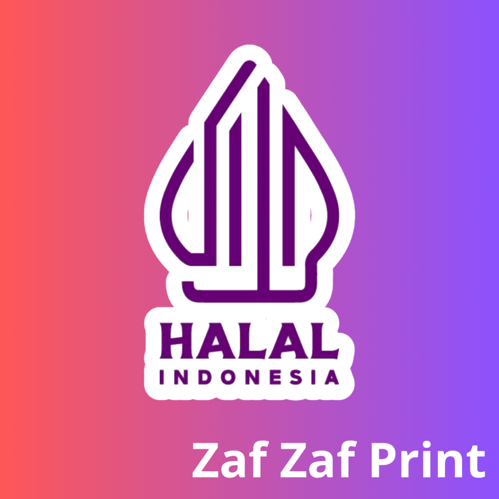 

stiker cuting logo halal custom ukuran dan bentuk