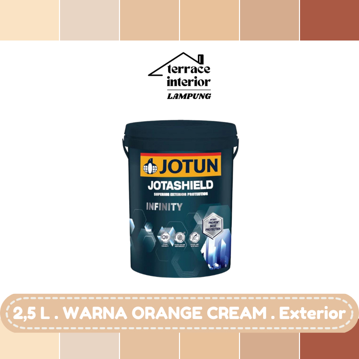 Cat Tembok Jotashield Infinity Exterior Jotun warna Orange Cream 2.5 L