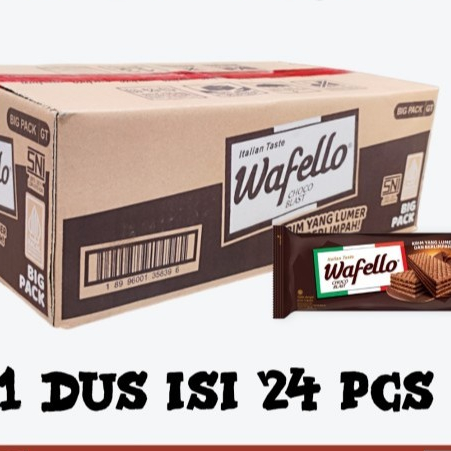 

1 Dus Wafello Wafer Coklat Karamel Ecer 6.000 Isi 24 pcs / 1 Karton