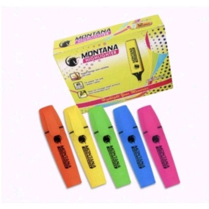 

JR - 1 LUSIN 12PCS - STABILO HIGHLIGHTER MONTANA PENANDA BERWARNA / PEN HIGHLIGTER PASTEL WARNA