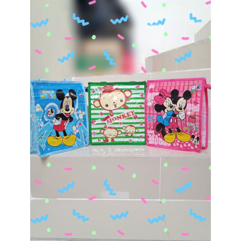

[TERMURAH] TAS GOODIE BAG SOUVENIR HAMPERS ULANG TAHUN ANAK FULL MIKA PLASTIK KARAKTER