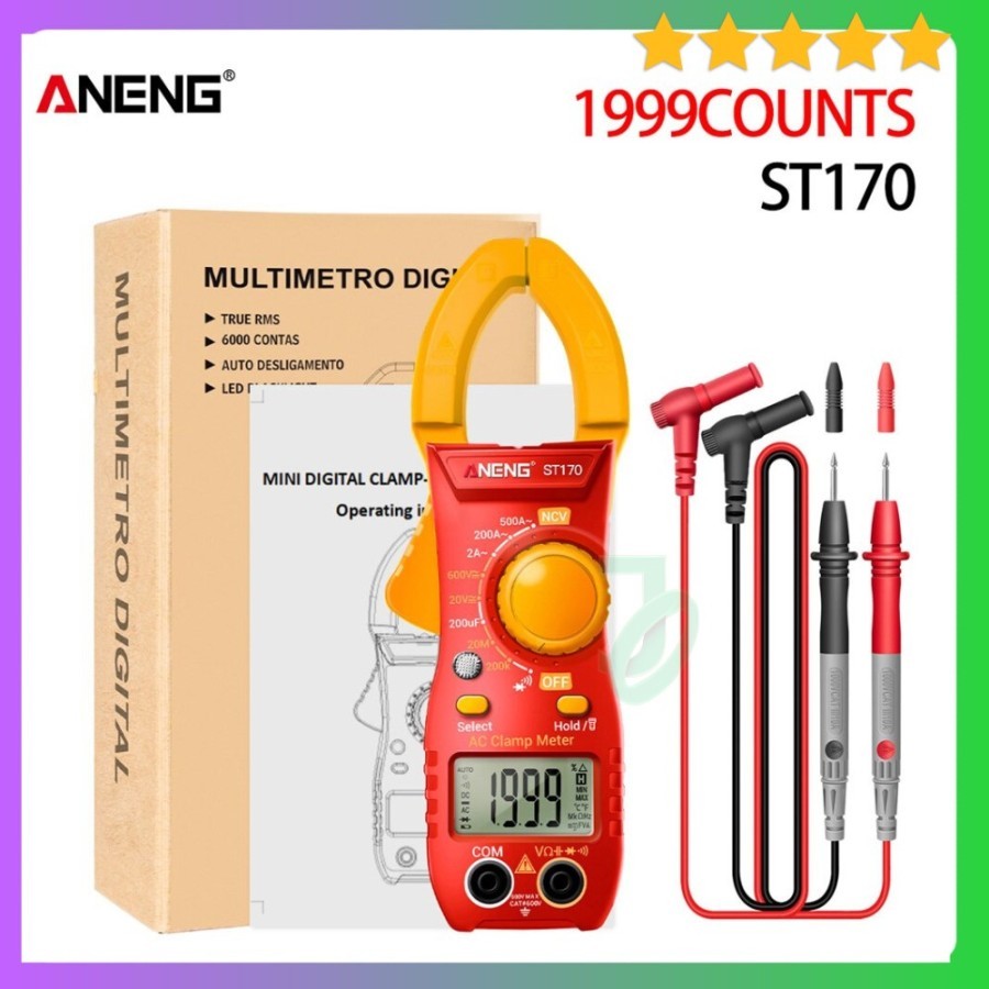 Tang Ampere Digital Multimeter Voltage Tester Clamp ANENG ST170