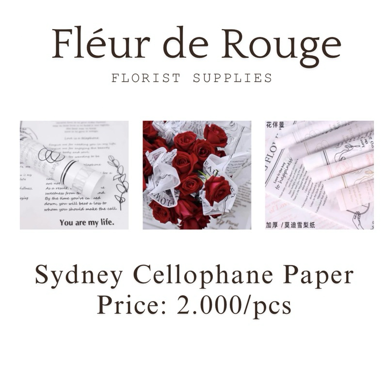 

[ SATUAN ] KERTAS CELLOPHANE SYDNEY | KERTAS KORAN BUKET | KERTAS WRAPPING PAPER SYDNEY | NEWSPAPER CELLOPHANE | KERTAS WRAPPING MOTIF KORAN by Fléurderouge