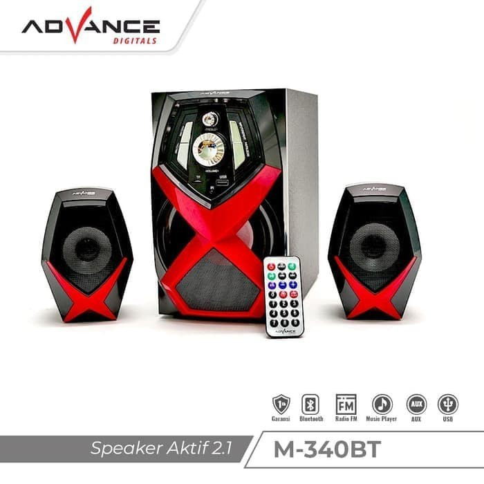 SPEAKER ADVANCE M340 BT BLUETOOTH SUBWOOFER SYSTEM USB POWER SOUND