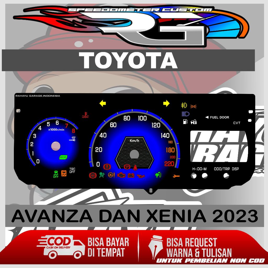 PAPAN SPEEDOMETER CUSTOM TOYOTA AVANZA NEW 2023