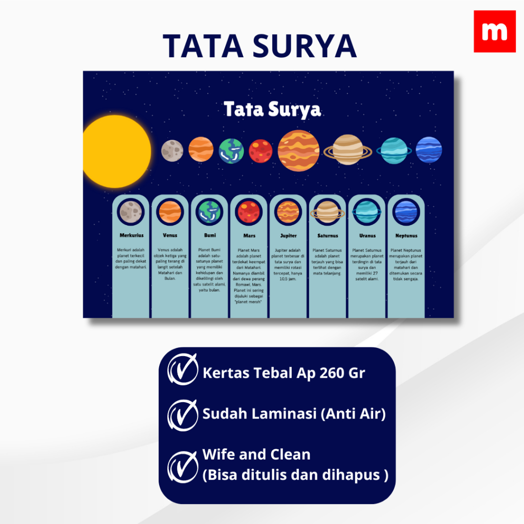 POSTER EDUKASI MENGENAL " TATA SURYA "