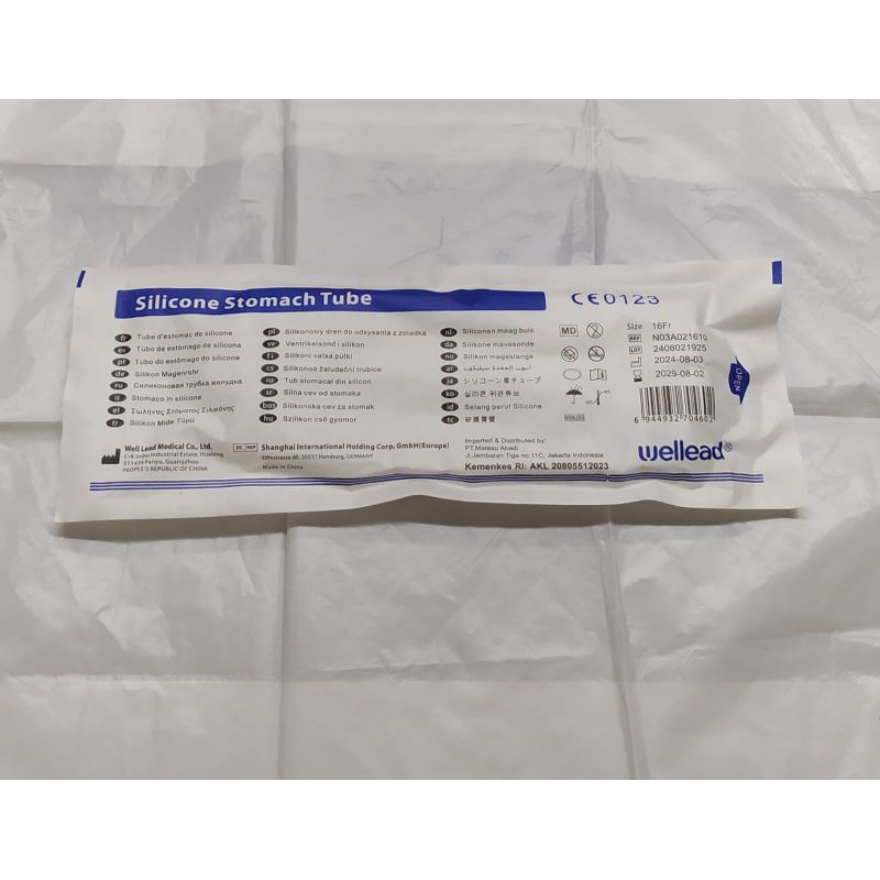 NGT silicon no 16 wel lead / stomach tube