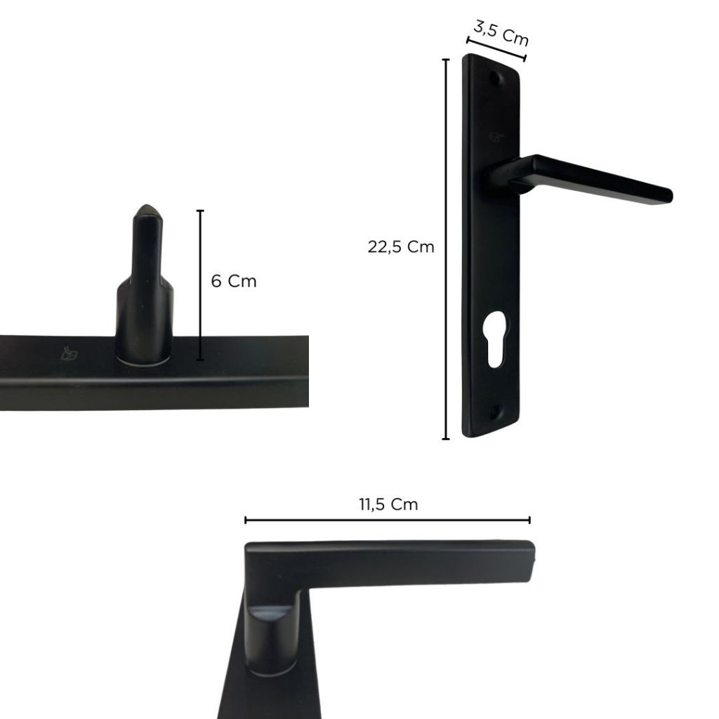 Set Handle Pintu Aluminium/Kunci Pintu Aluminium Duplex Vintage