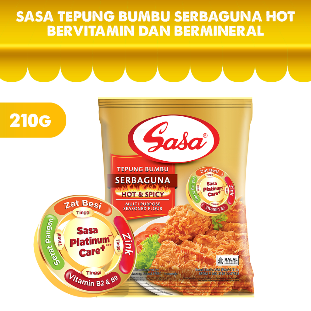

Sasa Tepung Bumbu Serbaguna Hot Bervitamin & Bermineral 210gr