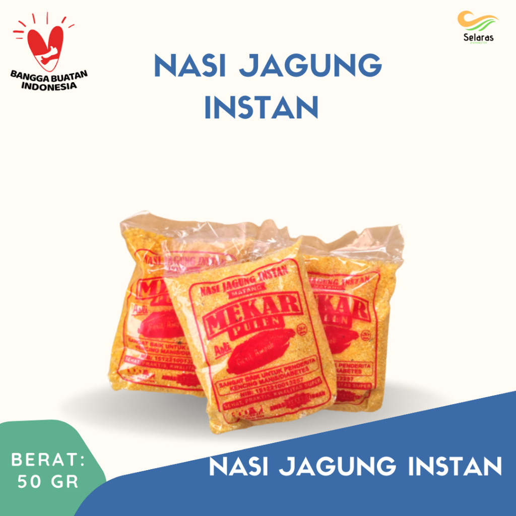 

Empok Jagung Gerit/Nasi Jagung Instan 50gr