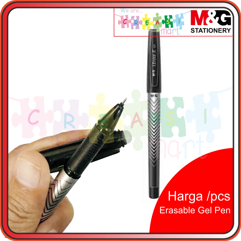 M&G Pulpen Bisa di Hapus / Erasable Gel Pen ukuran 0,5mm & 0,7mm Warna Tinta Biru & Hitam