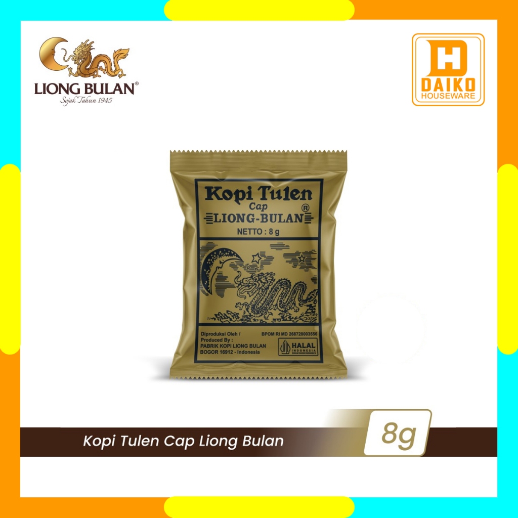 

Kopi Tulen Cap Liong Bulan 8gr - Kopi Bubuk Tanpa Gula - Ground Coffee