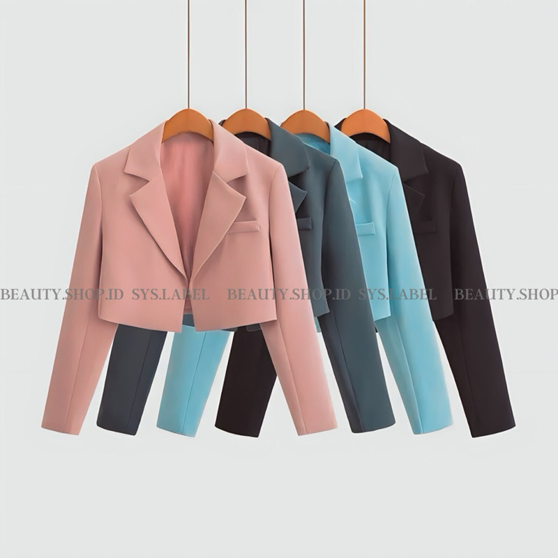 SYS.LABEL - SYS BLAZER CROP - BLAZER CROP WANITA PREMIUM