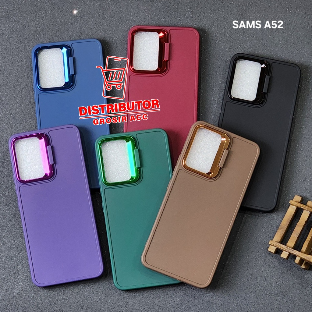 SAMSUNG A52 CASE MACARON STAND CAMERA  CASE KICKSTAND CAMERA SAMSUNG A52