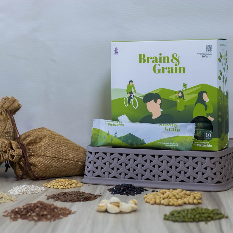 

B&G cereal meal replacement with pistachio | Brain and Grain sereal multigrain