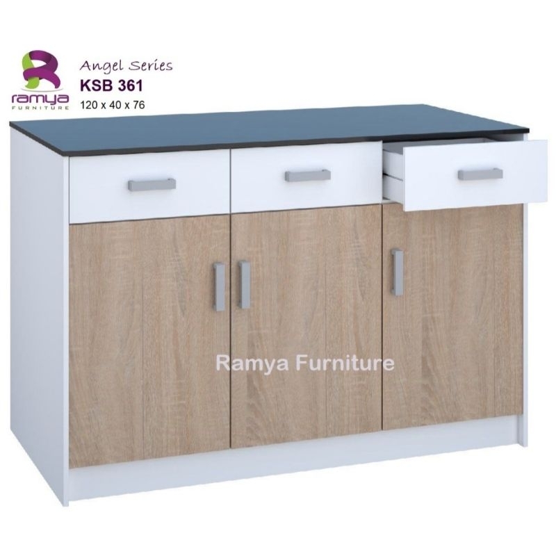 Kitchen set lemari dapur bawah 3 pintu Ramya - Bandung saja