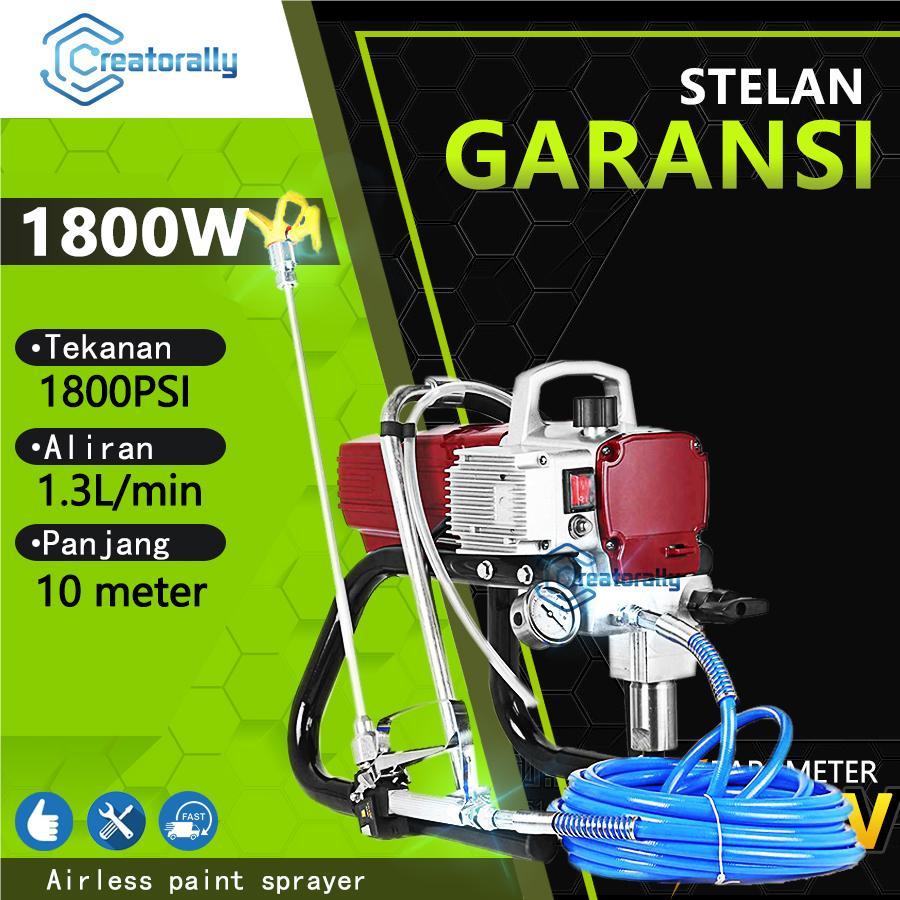 CREATORALLY alat semprot cat elektrik tembok 1800W alat cat semprot listrik brushless S20pro