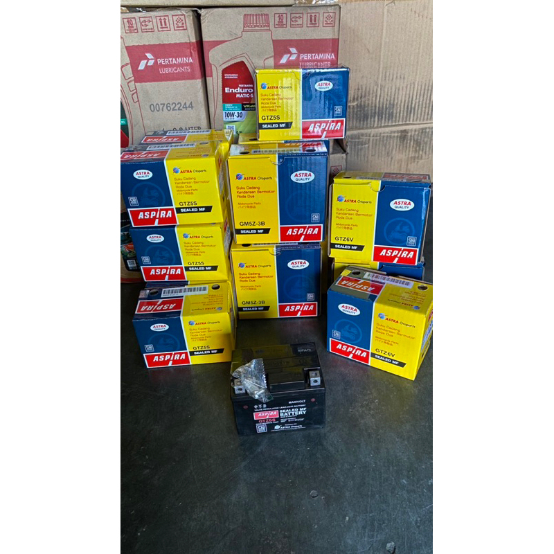 Aki GTZ5S SEALED MF Aspira Aki Accu Kering Motor Vario Beat Supra Revo Original Murah