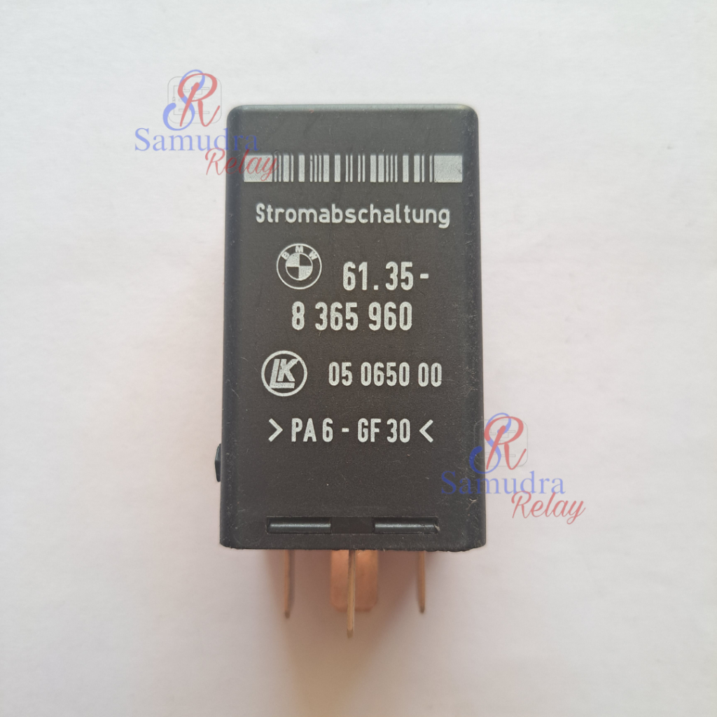Relay BMW hitam BMW E38 E39 E53 X5 740i 530i (61.35-8 365 960) PA6-GF30 (ORI Asli)