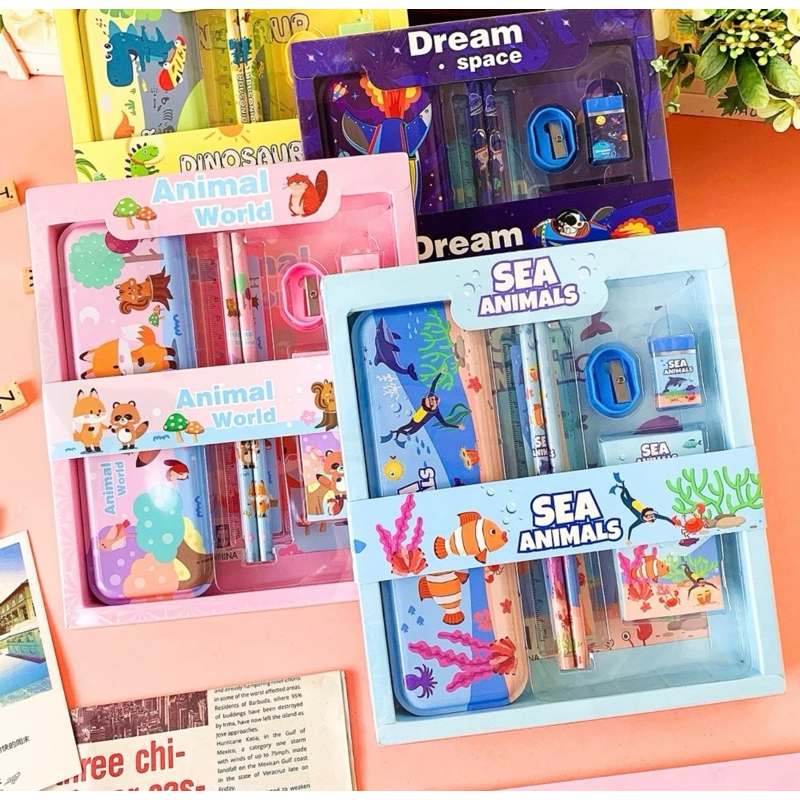 

Paket komplit 7 in1 / Kotak Pensil Anak Set Stationery/Alat Tulis Kotak Pensil Karakter/Alat Tulis set Lengkap/ pensi set 7 in 1 / stationery untuk hadiah anak