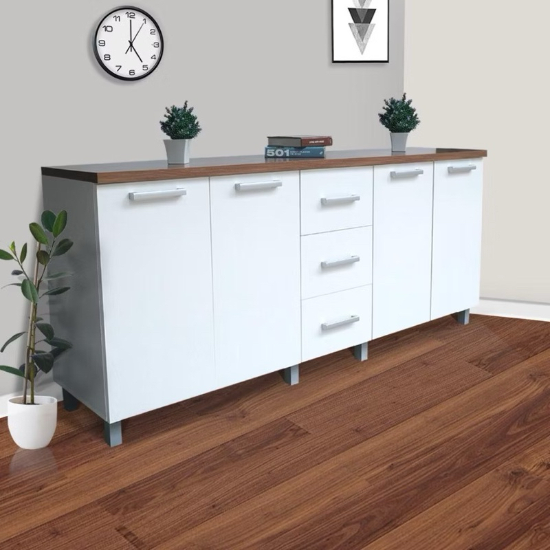 Meja Kayu Jati Set Minimalis Rak Dapur Dan Lemari Kantor
