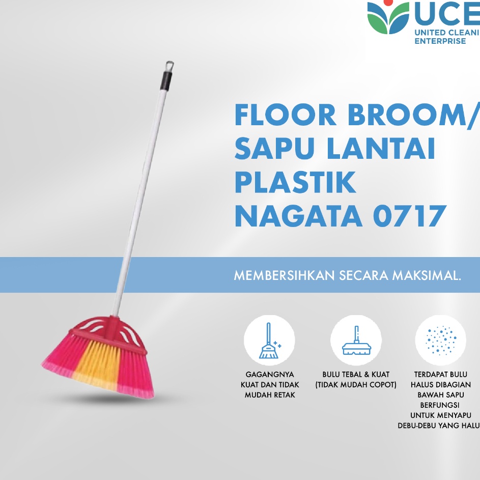 ORIGINAL Nagata Floor Broom Sapu Lantai Plastik 717