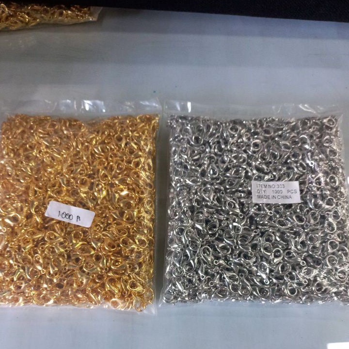 

READY STOK KOKOT UDANG 14MM 16MM SILVER GOLD BESAR KECIL PER PAK ISI 1