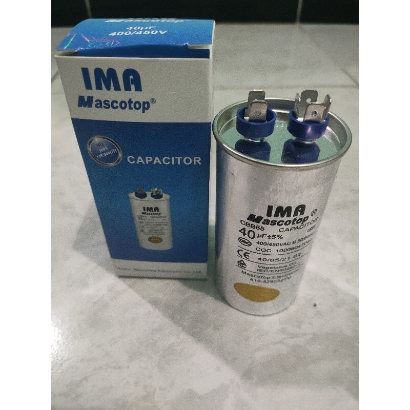 Capasitor AC 40uf"IMA MASCOTOP"/kapasitor ac
