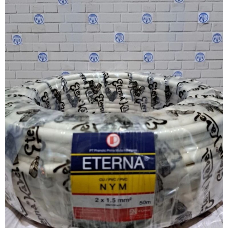 Eterna kabel kable listrik 2x1.5 eterna di ecer per meter