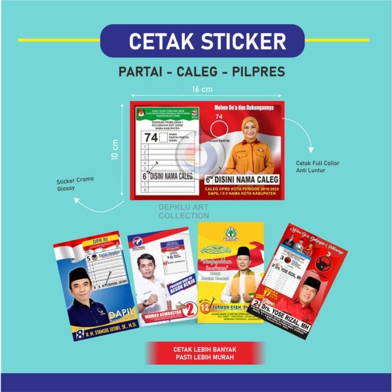 

stiker custom caleg,stiker partai,stiker murah,uk 10x15