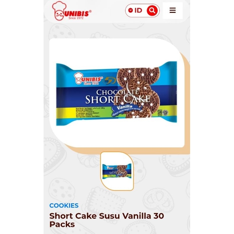 

SHORT CAKE CHOCOLATE 192GR Snack Cokelat Susu