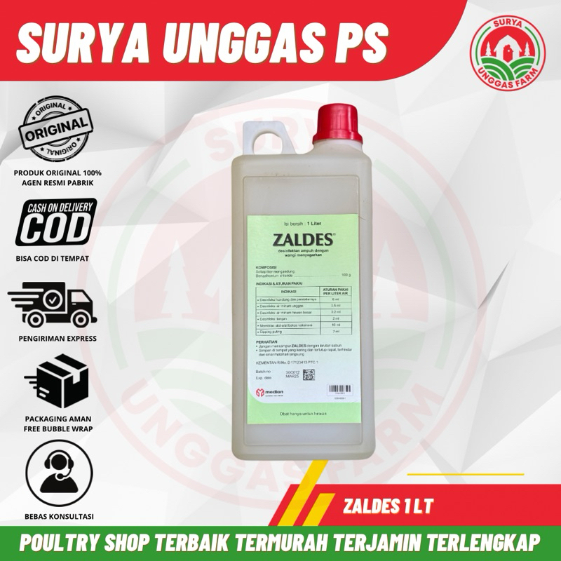 ZALDES 1 LITER MEDION - Disinfektan Ampuh Dengan Wangi Menyegarkan