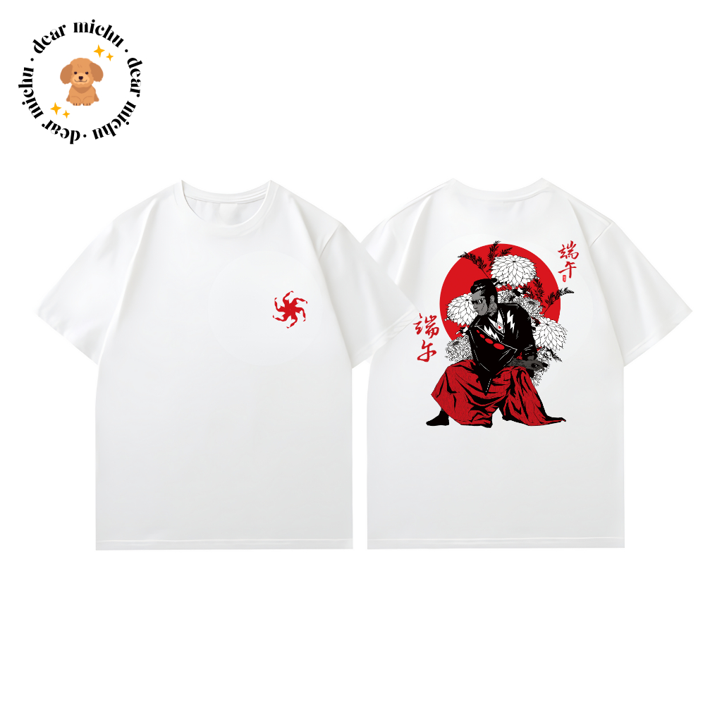 DEARMICHU Kaos Pria OVERSIZE Unisex - Red Japan / Kaos Oversized / Kaos Lengan Pendek / T Shirt OVER