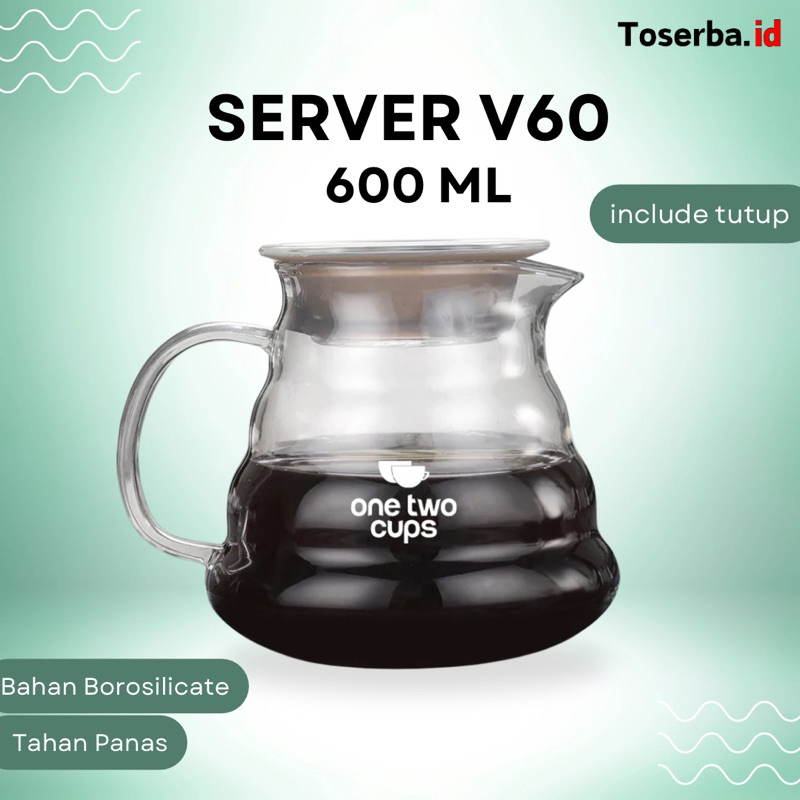 Server V60 Coffee Maker Server Kopi Teko Kopi One Two Cups