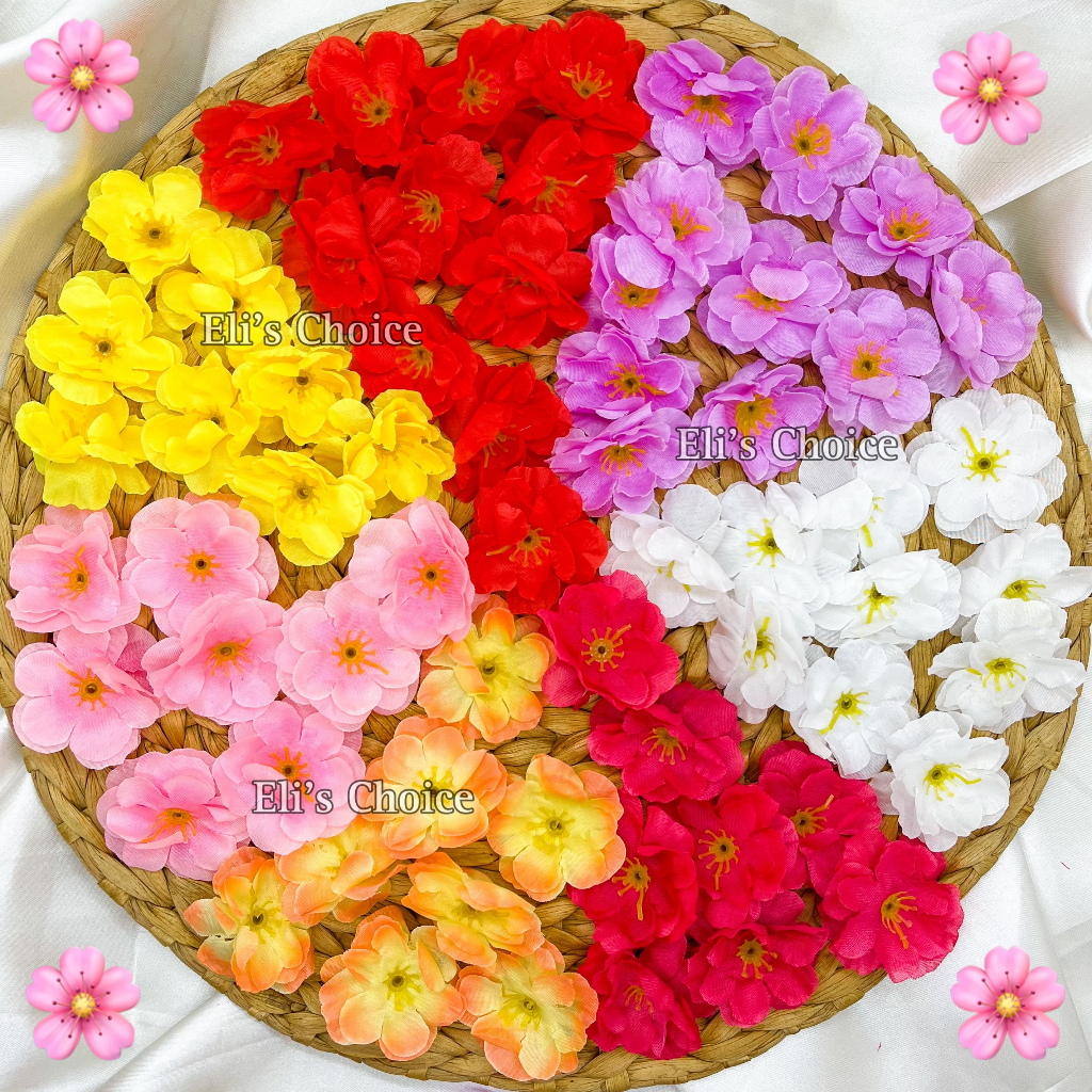 [100 PCS] BUNGA PAPAN SUYOK WARNA WARNI BUNGA MEIHUA KELOPAK MEIHWA POHON SAKURA