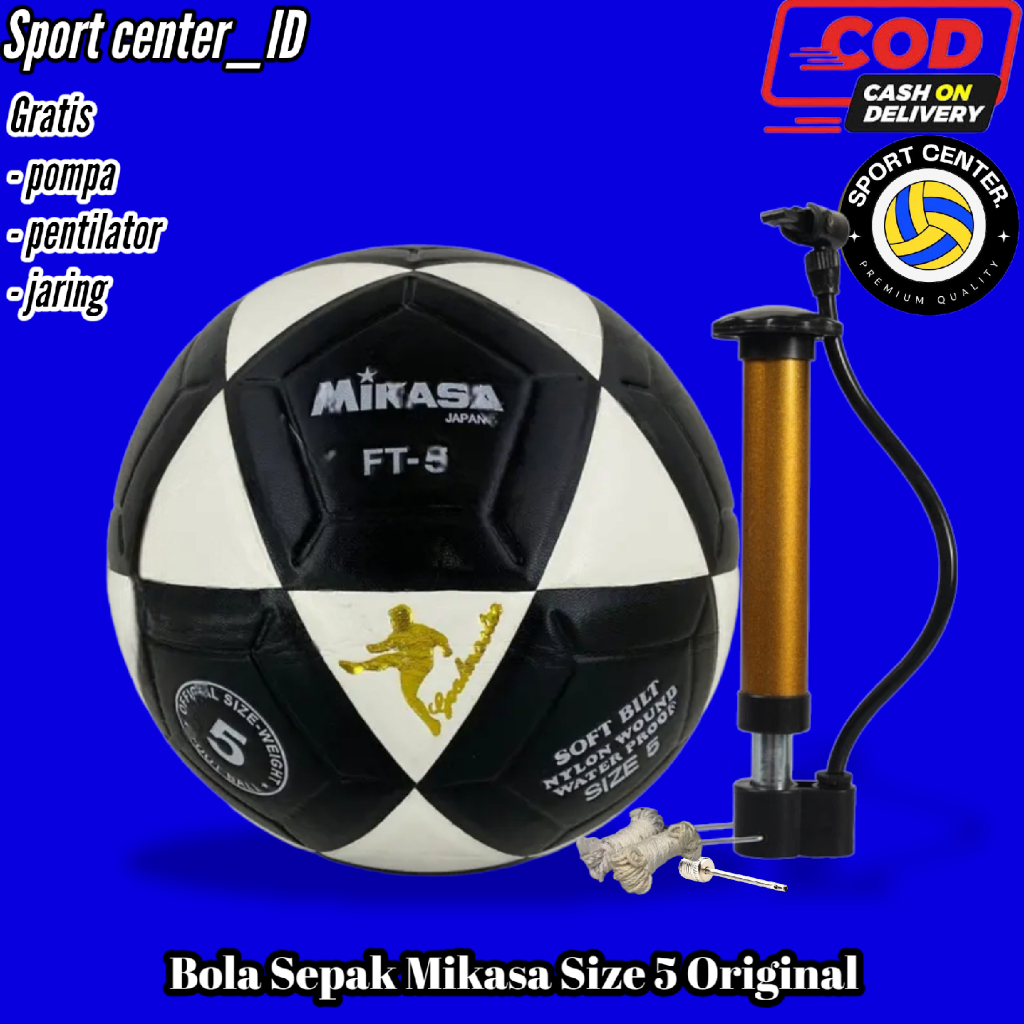 Bola Sepak Mikasa Size 5 Original Asli Bola Sepak FT-5 Model Press Import Empuk Bekualitas