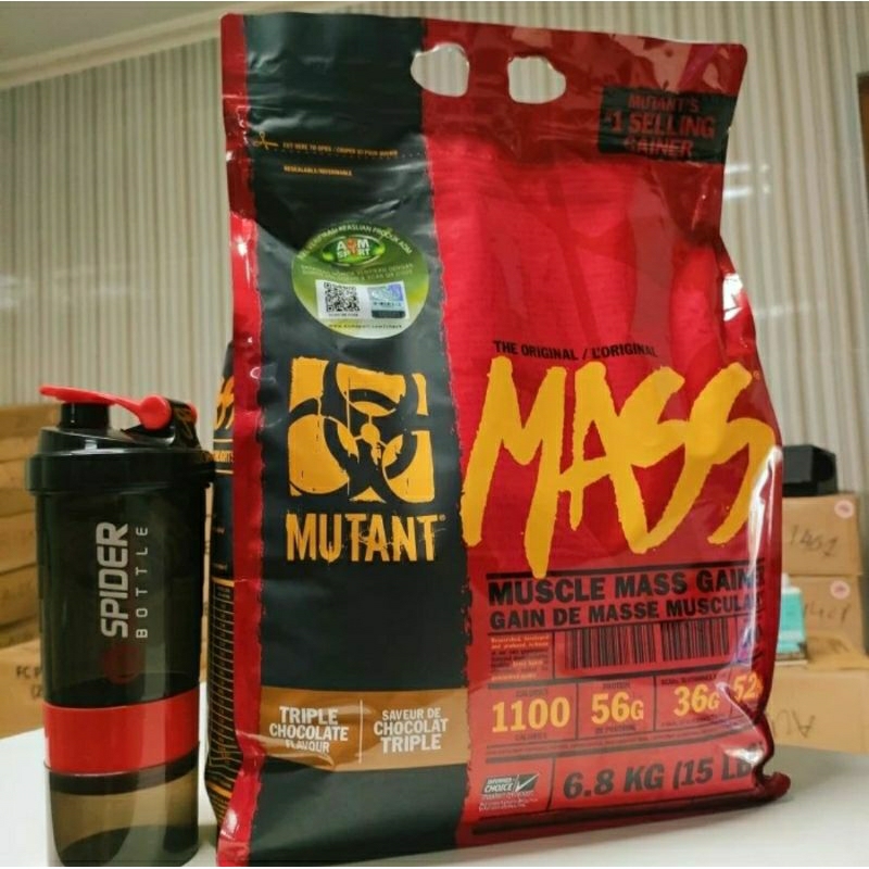 Mutant Mass 15 Lbs MutantMass 15Lbs Mutant Mass Gainer 15 Lb Susu Weight Gainer Suplemen Fitness Sus