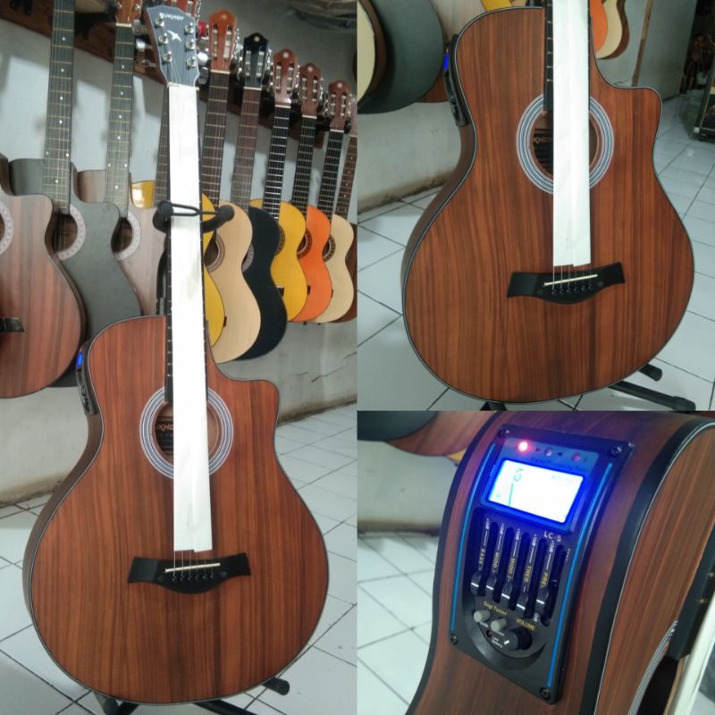 [ORIGINAL] Gitar Sukhoy Akustik Elektrik Digital Termurah Berkualitas Terbaik