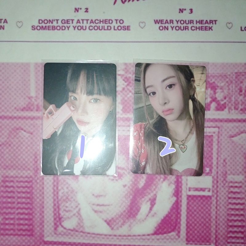 PHOTOCARD OFFICIAL LESSERAFIM YUNJIN EUNCHAE YUNJIN COMPACT ANTIFRAGILE EUNCHAE WEVERSE UNFORGIVEN E