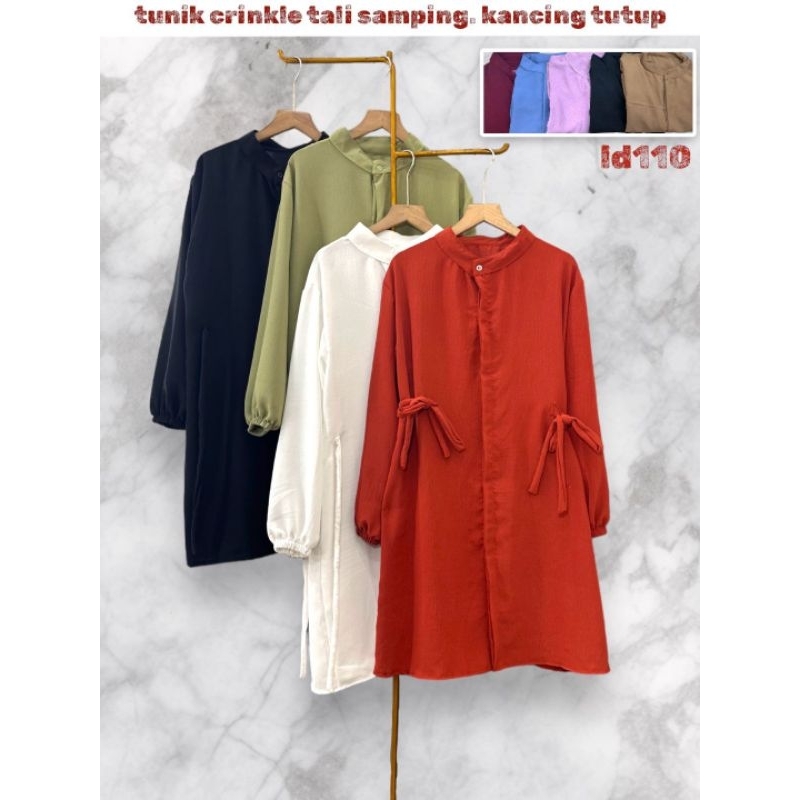 Tunik Crinkle Tali Samping
