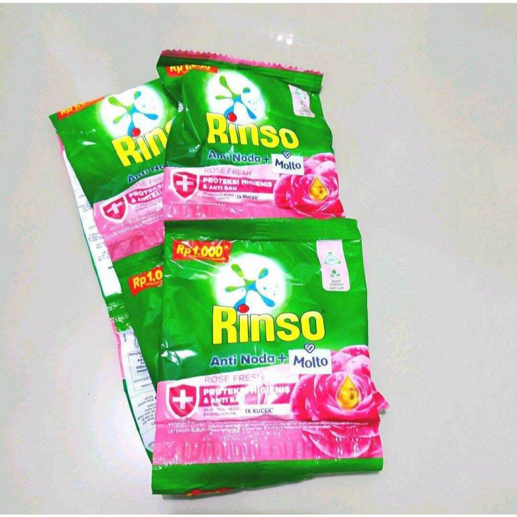 Rinso bubuk detergen bubuk rencengan sachet