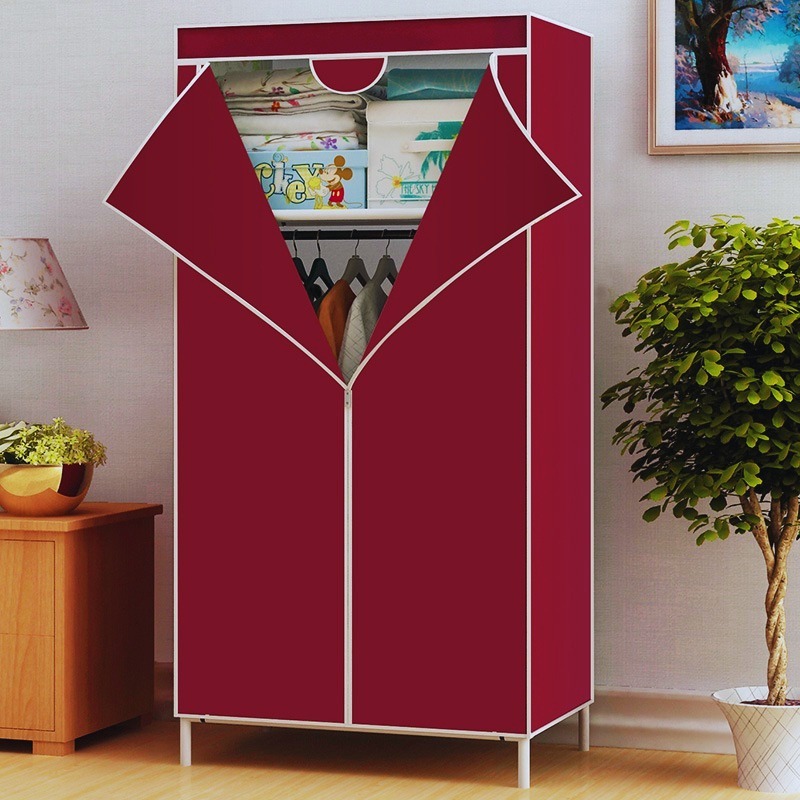 PROMO lemari pakaian / lemari resleting kain portable lemari serbaguna kain resleting ke atas lemari