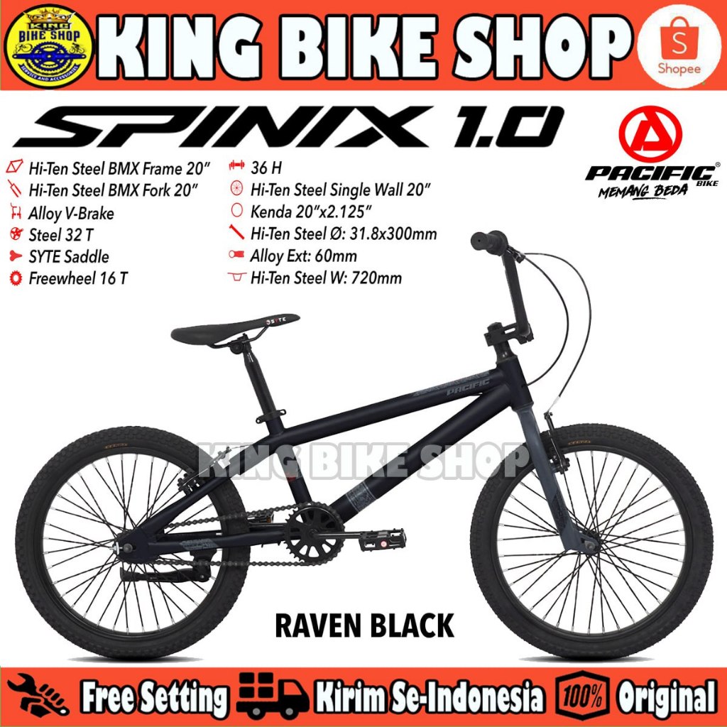 Sepeda Anak Laki BMX PACIFIC SPINIX 1.0 Ukuran 20 Inch Usia 8-12 Tahun