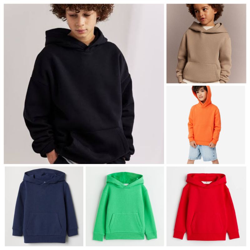 Jaket Hoodie Anak Laki laki Perempuan Unisex HM