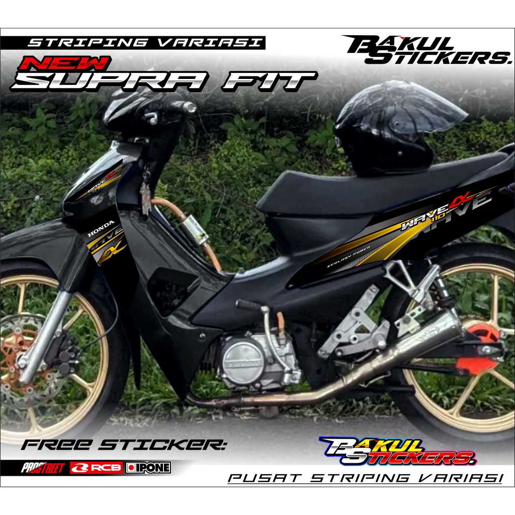 STRIPING VARIASI HONDA SUPRA FIT NEW WAVE / STIKER LIST VARIASI MOTOR SUPRA FIT NEW WAVE
