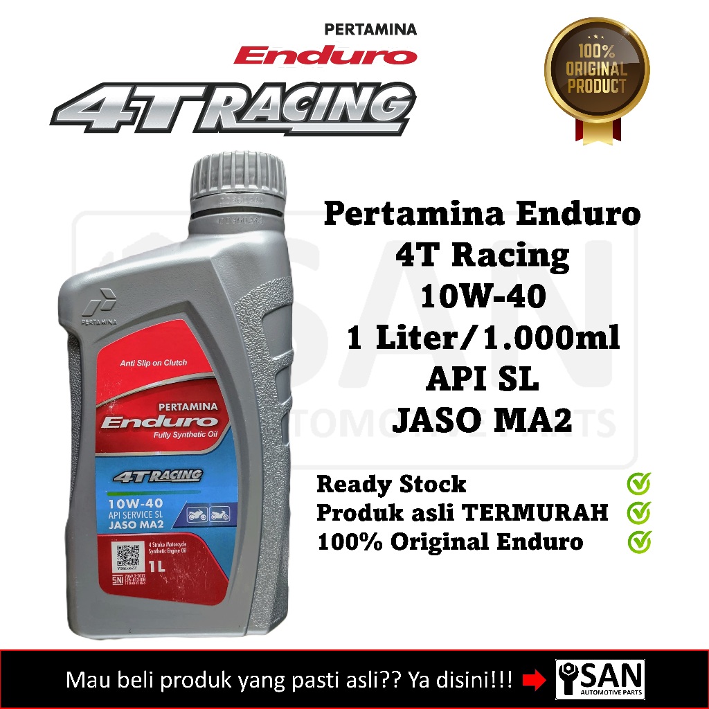 Oli Motor Oli Enduro Racing 1 liter Original Enduro 4T Racing 10W 40 1L