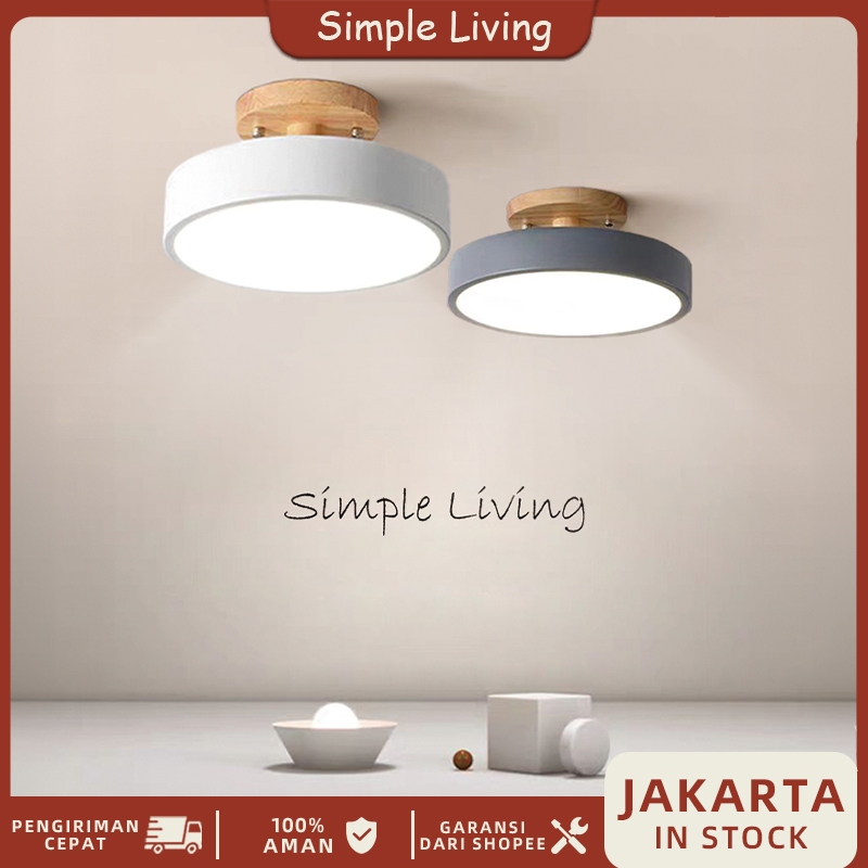 SimpleLiving Lampu Plafon Minimalis Modern Lampu Plafon LED Lampu Kamar Lampu Teras Minimalis Depan 