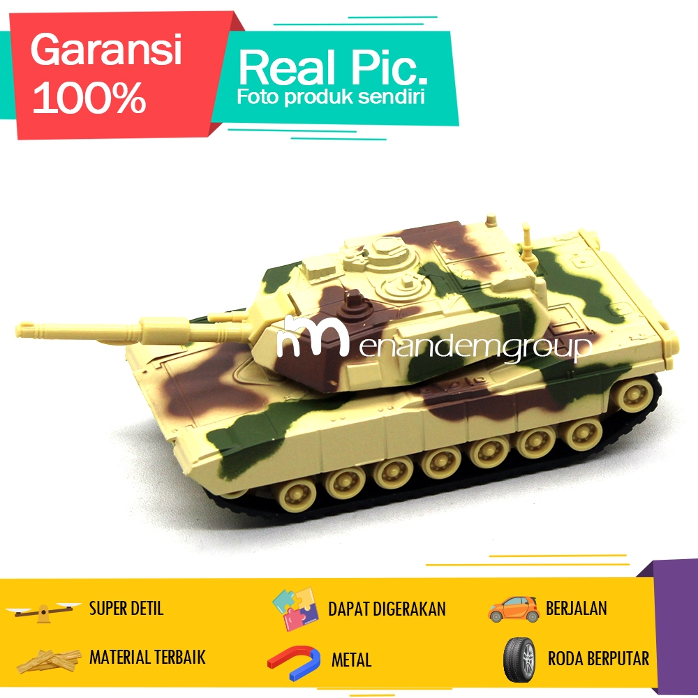 Diecast Miniatur Mainan Mobil Tank Army 104 G9 Fighter Metal Besi