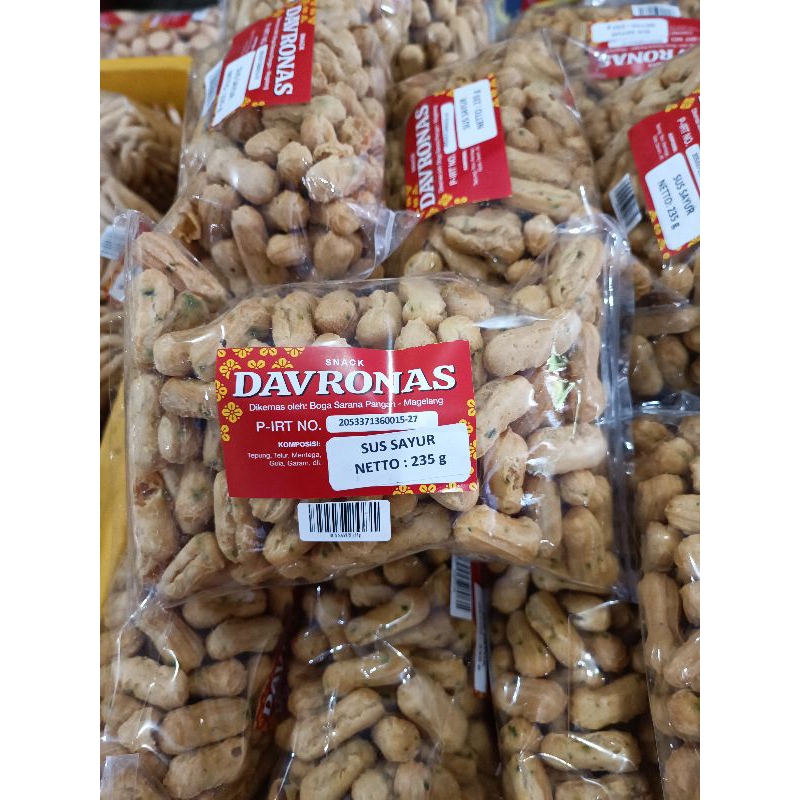 

Camilan Sus Sayur Davronas 235gr Oleh-oleh khas Jogja Magelang Semarang Jateng DIY